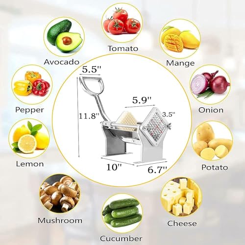 tonchean French Fry Cutter, Wall Mount or Fixed Counter