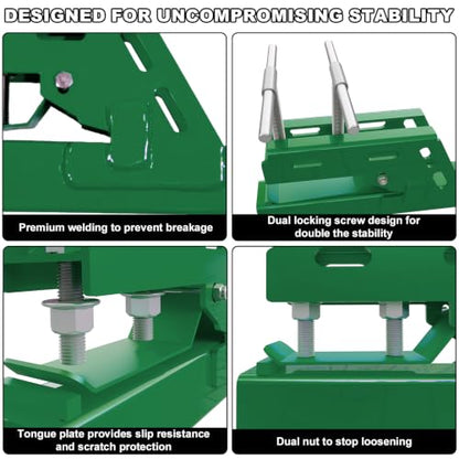 Clamp On Trailer Hitch 2" Receiver, Heavy-Duty Bucket Trailer Hitch, Green - color: Green