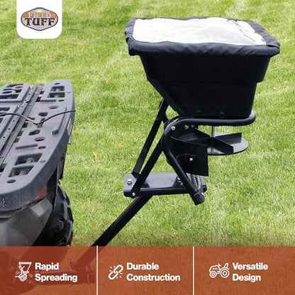 Field Tuff 12V ATV Hitch Mount Receiver 80 Pound Fertilizer Spreader (2 Pack)