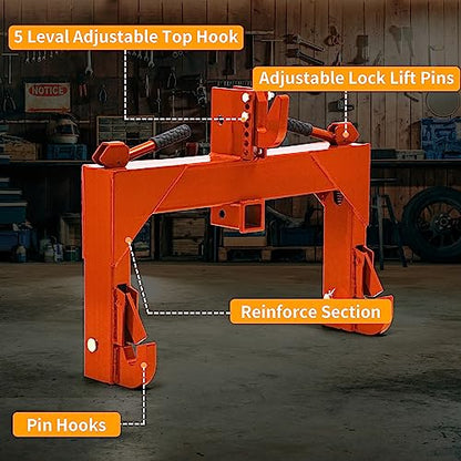 YINTATECH Heavy-Duty 3 Point Quick Hitch, 3000lbs Tractor Category 1