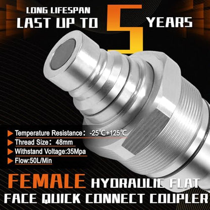 PANGOLIN 7246799 Hydraulic Coupler Male fits for Bobcat T180 T190 T200 T250 - size: Male