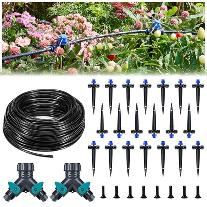 HIRALIY 80ft Push-to-Connect Drip Irrigation Kit
