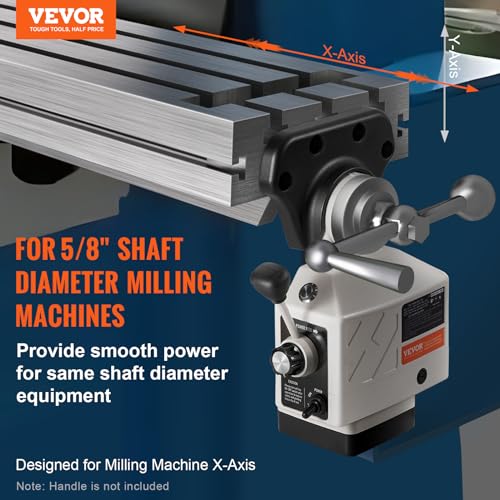 VEVOR X-Axis Power Feed for Milling Machine 450 in-lb Torque 0-200RPM Fixed