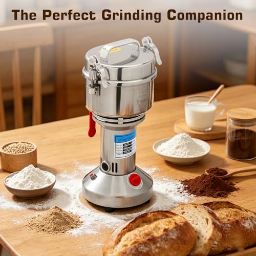 2000W Electric Grain Mill Grinder, 750g Flour Mill Grinder for Home - size: 750g