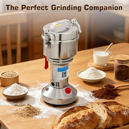 2000W Electric Grain Mill Grinder, 750g Flour Mill Grinder for Home - size: 750g