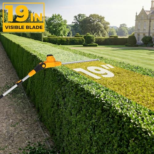 SHOHO Pole Hedge Trimmer Cordless Compatible with Dewalt 20V MAX Battery
