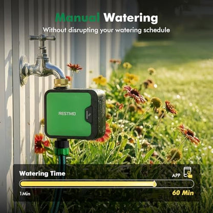 RESTMO Smart WiFi Water Timer, APP Control Sprinkler Timer - size: Smart-1 Zone