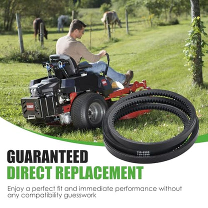 139-2399 Mower Deck Belt, Traction Drive Cogged Belt Fit for Toro TimeCutter & Exmark Quest 74683 74685 74687 74690 74691QZE725GKC42200 QZE725GKC50200 Lawn Mowers - size: 0.5" x 59"