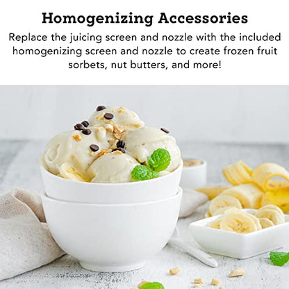 Tribest Solostar SS-4250-B Horizontal Horizontal Slow Masticating Juicer, Single Auger Cold Press Juicer & Juice Extractor, Chrome, Black
