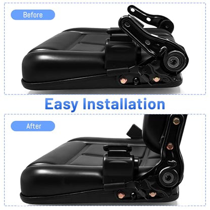 Universal Forklift Seat/Tractor Seat - Compatible with Forklifts, Tractors, Zero-Turn Mowers, Skid Steers, Telehandlers, Backhoes, Excavators -Safety Belt, Adjustable Backrest,Sliding Rails, Black - size: (L:6.7"-11.2"/W:9"-13")