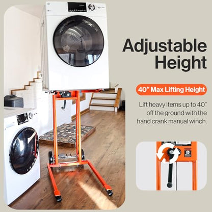 SuperHandy Material Lift Stacker, 330 lb Capacity, 40-Inch Lift