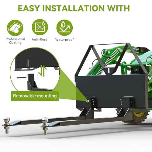AUTOSAVER88 46" Pin-On Pallet Forks Frame Attachment, 2600 LB Capacity