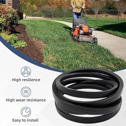580364609 Lawn Mower Drive Belt 3/8" x 63.5", Kevlar Replacement Belt for Husqvarna LC221A LC221AH L221A L321AHE LFC221A, Replaces 580364605 590000301 - color: 580364609