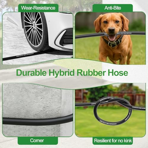 SPECILITE Garden Hose Reel With 100Ft Water Hose, 360° Rotation Frame - size: Rubber 100FT
