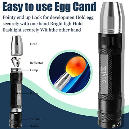 Egg Candler Light Rechargeable USB Eggs Candling Tester - color: Black