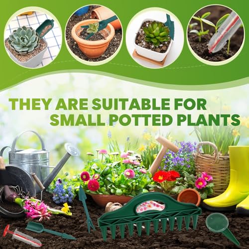 7 Pcs Seed Planter Tools, 12-Hole Garden Dibber, Seed Spreader