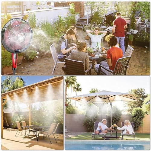 Fan Misting Kit for Outside Patio 35FT, Outdoor Fan Misters Cooling System - size: 33FT