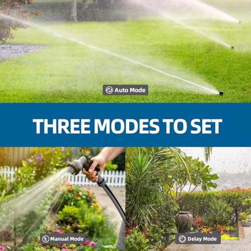 TiFFCOFiO Sprinkler Timer Outdoor, Digital Pogrammable for Garden Hose, Irrigrtion Timer with Rain Delay and Manual Mode - size: Standard, 2 Packs