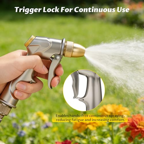 Lichamp Heavy Duty Garden Hose Nozzle Sprayer, High Pressure Water Nozzle