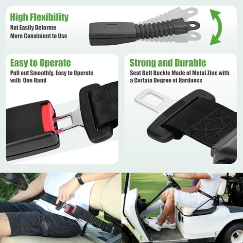 10L0L Universal Golf Cart Seat Belts Kit for Yamaha, Club Car, EZGO Carts Go-Kart ATV UTV, 42" Retractable Seat Belts Kit for Street Legal Seat Belt Golf Carts Front&Rear Seat (Without Bracket) - style: 4 set