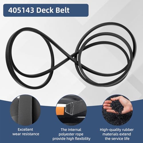 405143 Deck Drive Belt Compatible with Husqvarna Poulan Pro AYP Craftsman, 46" Mowers Deck Belt Replace 532405143 584453101 21546607 YTH22V46 YTH20K46 YTA22V46 by Podoy (105.5" X 1/2") - color: 405143