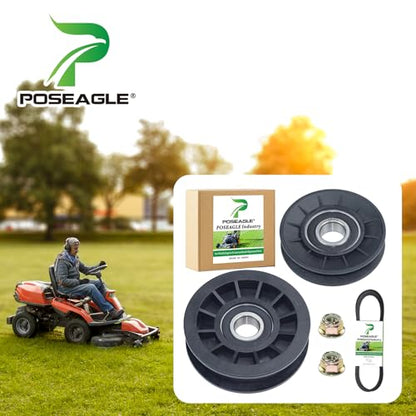 GX20286 and GX20287 Idler Pulleys with UC30568 Belt for D140 Decks - color: A9 1xGX20286+1xGX20287+1/2x89 Belt
