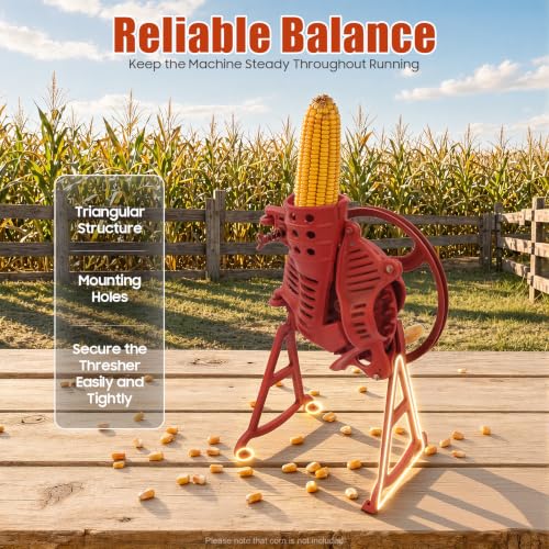 Manual Corn Thresher Sheller Hand Crank Maize Peeler Remover Tool (Style B) - size: Style B