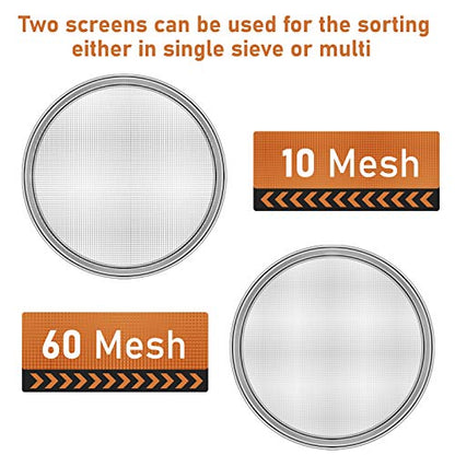 Sidasu Automatic Sieve Shaker Machine,Vibrating Sifter with 10&60 Screens - size: Sifter Machine(10+60 mesh)