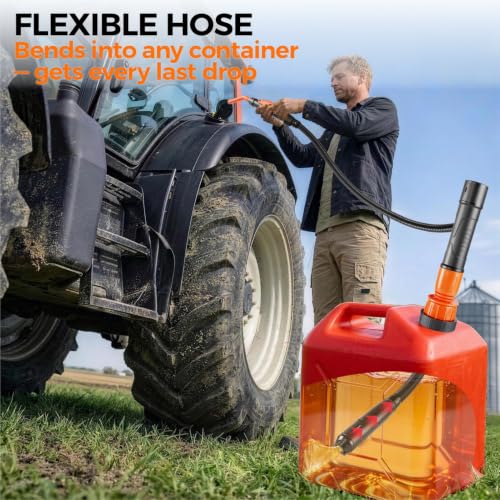 Fuel Transfer Pump Battery Powered, 15000mAh Cordless Gas Can Pump