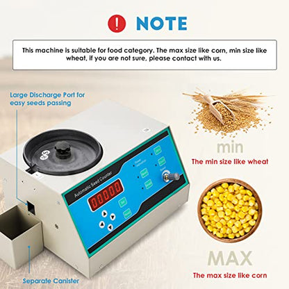 CGOLDENWALL Automatic Counter Machine Microcomputer Counting Instrument for Rice Seeds Soybean Corn Wheat Sunflower Vegetable Grain Blue(SLY-C for Various Shapes)