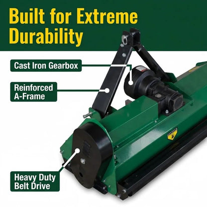Chery Industrial 45" PTO Powered 3‑Point Flail Mower 20‑25HP Cat 1 Tractor - size: 45''