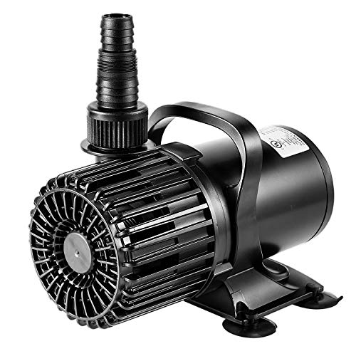 VIVOSUN 4500GPH Sub Water Pump for Pond Waterfall, Statuary, Hydroponics | 220W Pond Pump, Ultra Quiet Aquarium Pump with 19FT. Lift Height for Fish Tank - color: Black Round, size: 13"×8"-4500