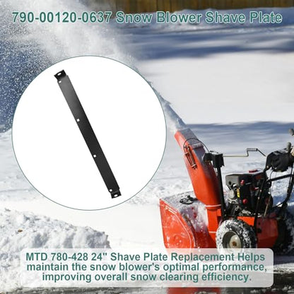790-00120-0637 24" Shave Plate Scraper Bar Fit for MTD 2 Stage Snow Blower
