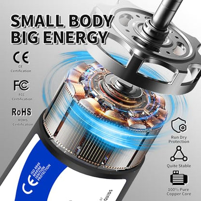 TDRRICH 5.5GPM 75PSI RV Water Transfer Pump for Home,110V Electric Water Pressure Increaser Diaphragm Pump for Boat Yacht,Self Priming Marine Fresh Sprinkler Water Pump for Lawn Camper Pool Irrigation