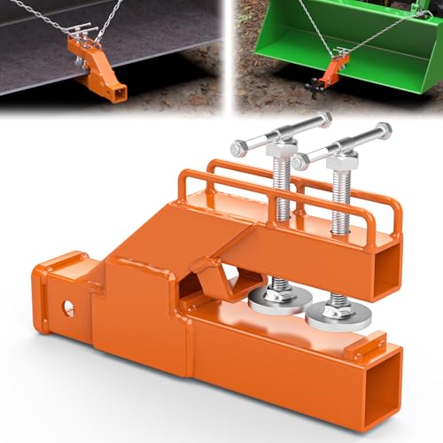2026 Upgraded Clamp on Trailer Hitch for Tractor Bucket - color: Orange