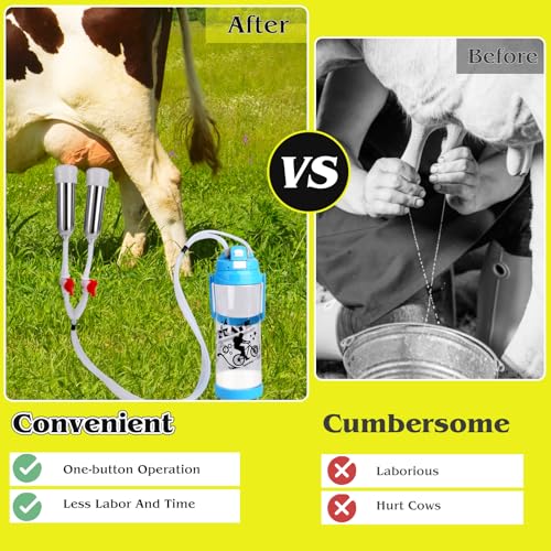 3l Electric Milking Machine for Cow| Pulsation Vacuum Pump| Save Labor