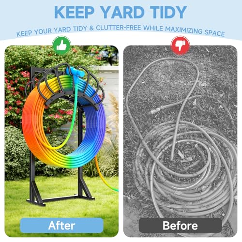 Garden Water Hose Holder for Outside Hose Stand Hanger Rack Freestanding