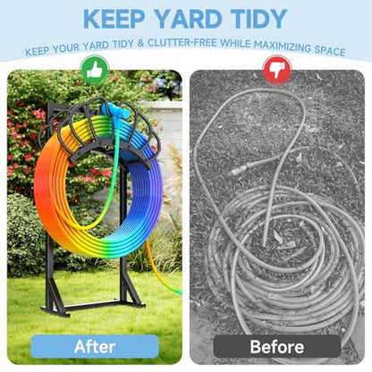 Garden Water Hose Holder for Outside Hose Stand Hanger Rack Freestanding