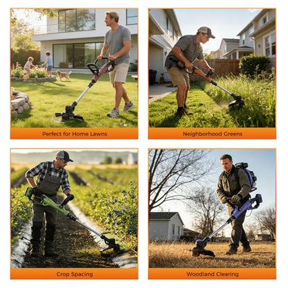 080 String Trimmer Line,Round Orange Weed Eater String, Premium Nylon Universal 0.080" Diameter x 3LB -1200ft for Lawn Edging & Thick Weeds - color: .080in × 3LB-Org