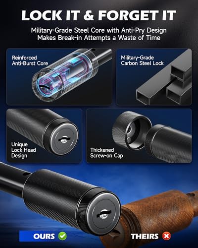 OMT 2 Pack Locking Hitch Pin Set with 5/8" Pin for 2 2.5 3 Inch Receiver - color: Black, size: 2, 2.5 & 3 in - 2 Pack