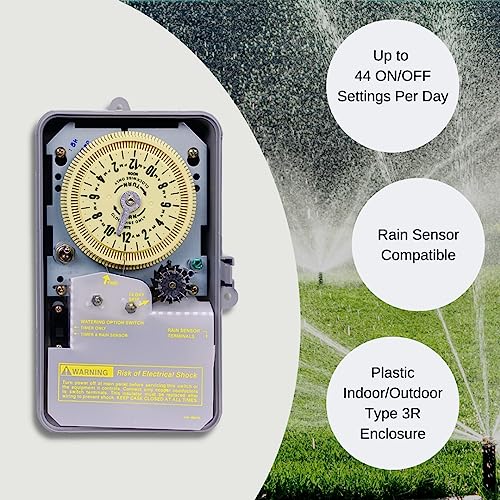 Intermatic R8816P101C Sprinkler/Irrigation Timer, 240V 3HP DPST - style: R8816P101C