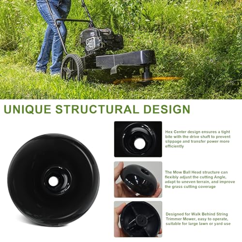 311011 String Trimmer Mow Ball Head Hex Center for Walk Behind Mower Parts