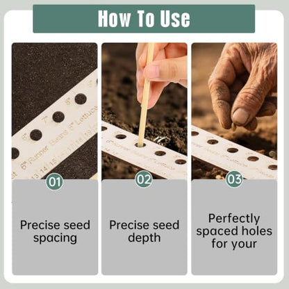 Seed Spacer Planting Tool, Garden Seed Spacing Ruler