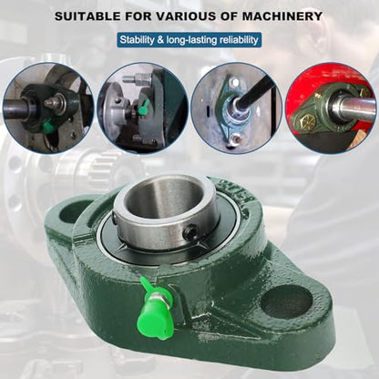 4 Pack UCFL205-16 Pillow Block Bearing, Flange Mount Ball Bearing Unit, 1 Inch Bore, 2-Bolt Flange, Self Aligning Cast Iron Housing, Set Screw Locking Style Flange Pillow Block Bearing - style: UCFL205-16