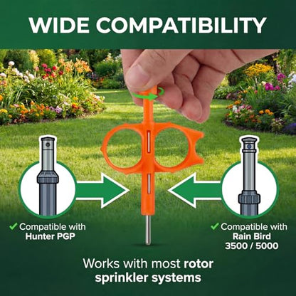 Sprinkler Adjustment Tool Compatible with Hunter/Rain Bird, Yellow & Orange - color: Yellow & Orange