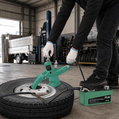 Air Hydraulic Pump, 10000 PSI High Pressure Output, Foot Pedal Pump, Green - color: Green