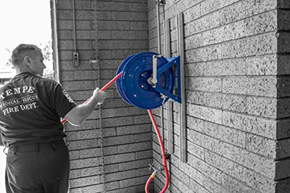 Coxreels 1125-4-500 Steel Hand Crank Hose Reel | Steel Hose Reel | 1/2 x 500' | 17.63”x41.5”x18.75” - size: 1/2" x 500'