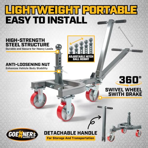 Trailer Dolly with 2" Ball, 5000 LBS Tongue Weight Heavy Duty