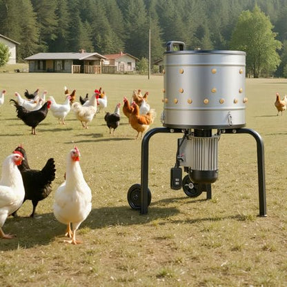 VEVOR Chicken Plucker Machine 15.7 in 550W Electric Chicken Plucking - style: 3 Legs & 15.7 Inch