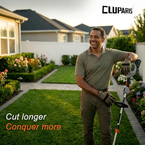 Cluparis .155" Sawtooth Trimmer Line (3 lb, 262 ft) – Commercial Heavy Duty Nylon Weed Eater String for Brush Cutters – Universal Fit with Included Line Cutter, Grey - size: 0.155 In - 262 Ft.